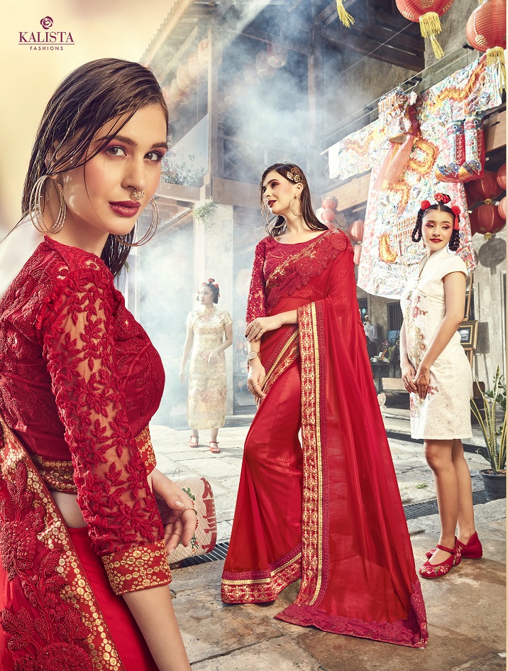 Glorios Vol 3 By Kalista Fashion Designer Party Wear Sarees Catalogue