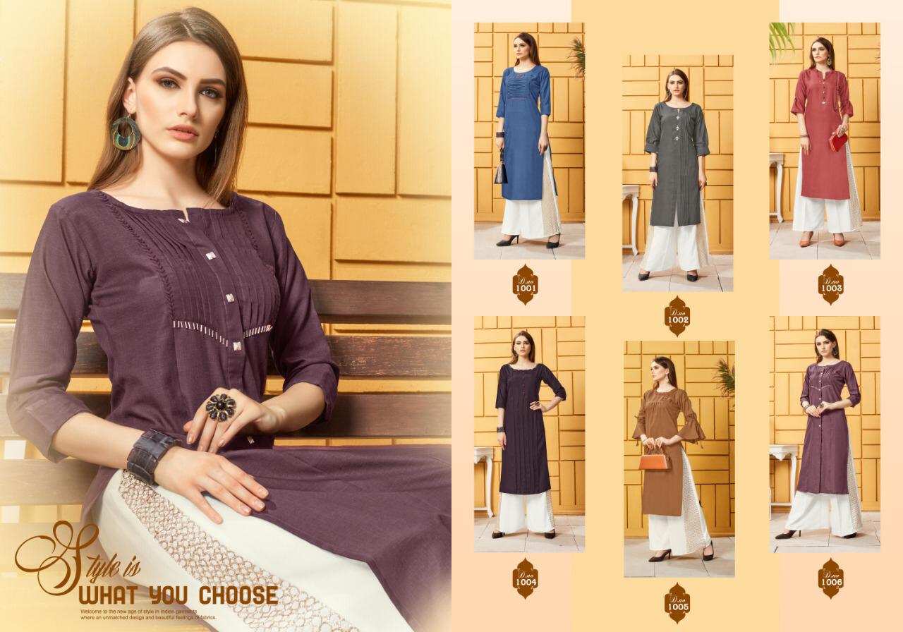 Mirow Vol 1 By Kalki Fashion Designer Kurtis Catalogue