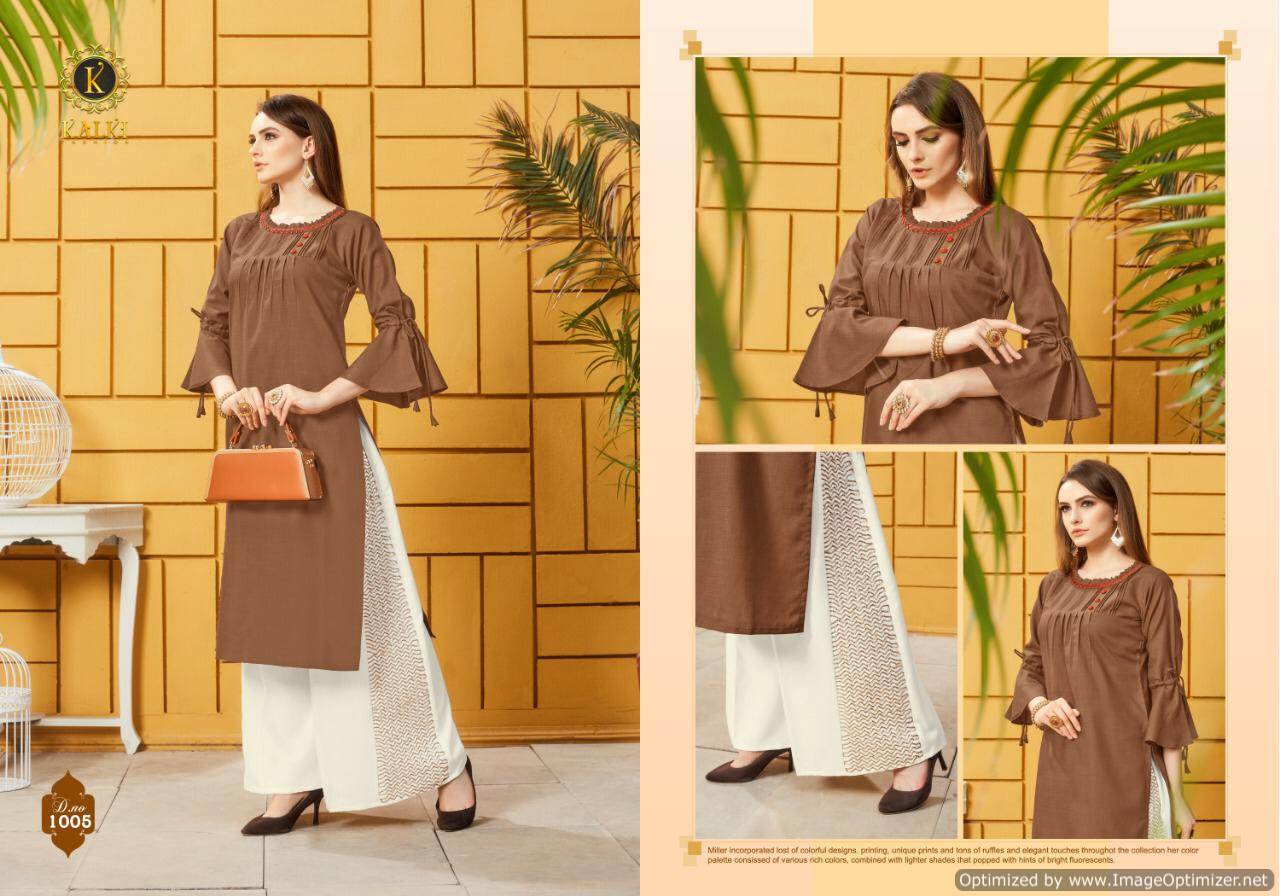 Mirow Vol 1 By Kalki Fashion Designer Kurtis Catalogue