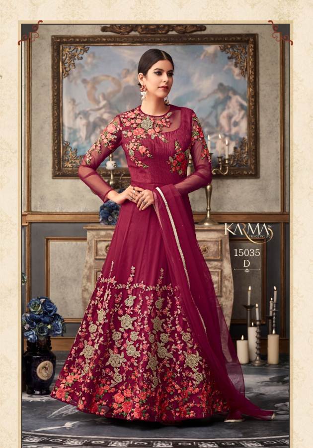 Karma 15035 Embroidery Salwar Kameez Catalogue