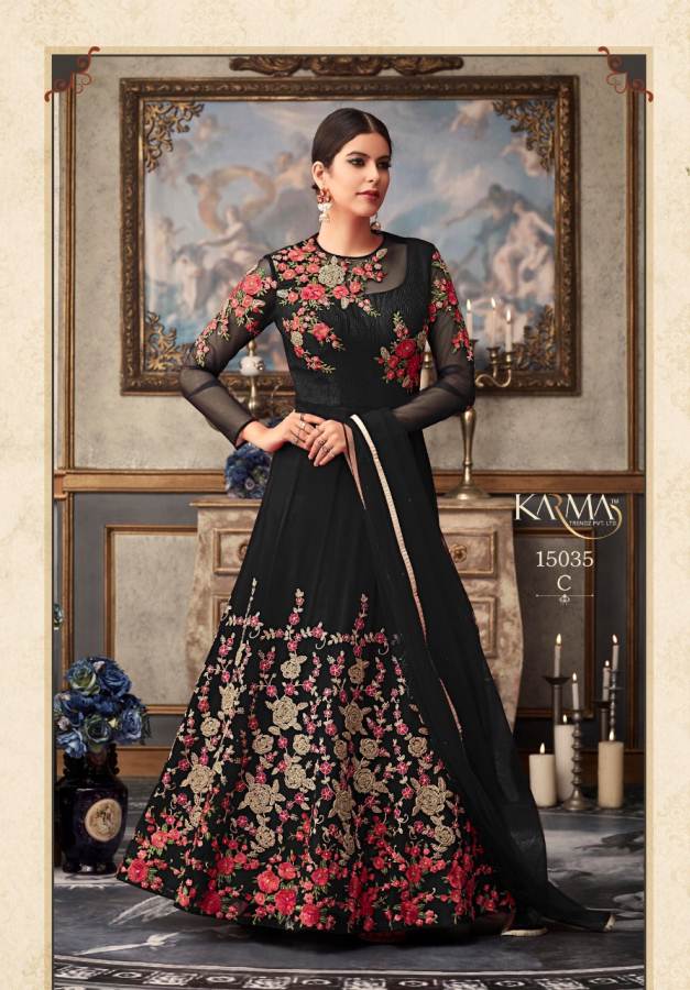 Karma 15035 Embroidery Salwar Kameez Catalogue