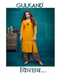 Kitaab Vol 2 By Gulkand Fashion Kurti With Palazzo Catalogue