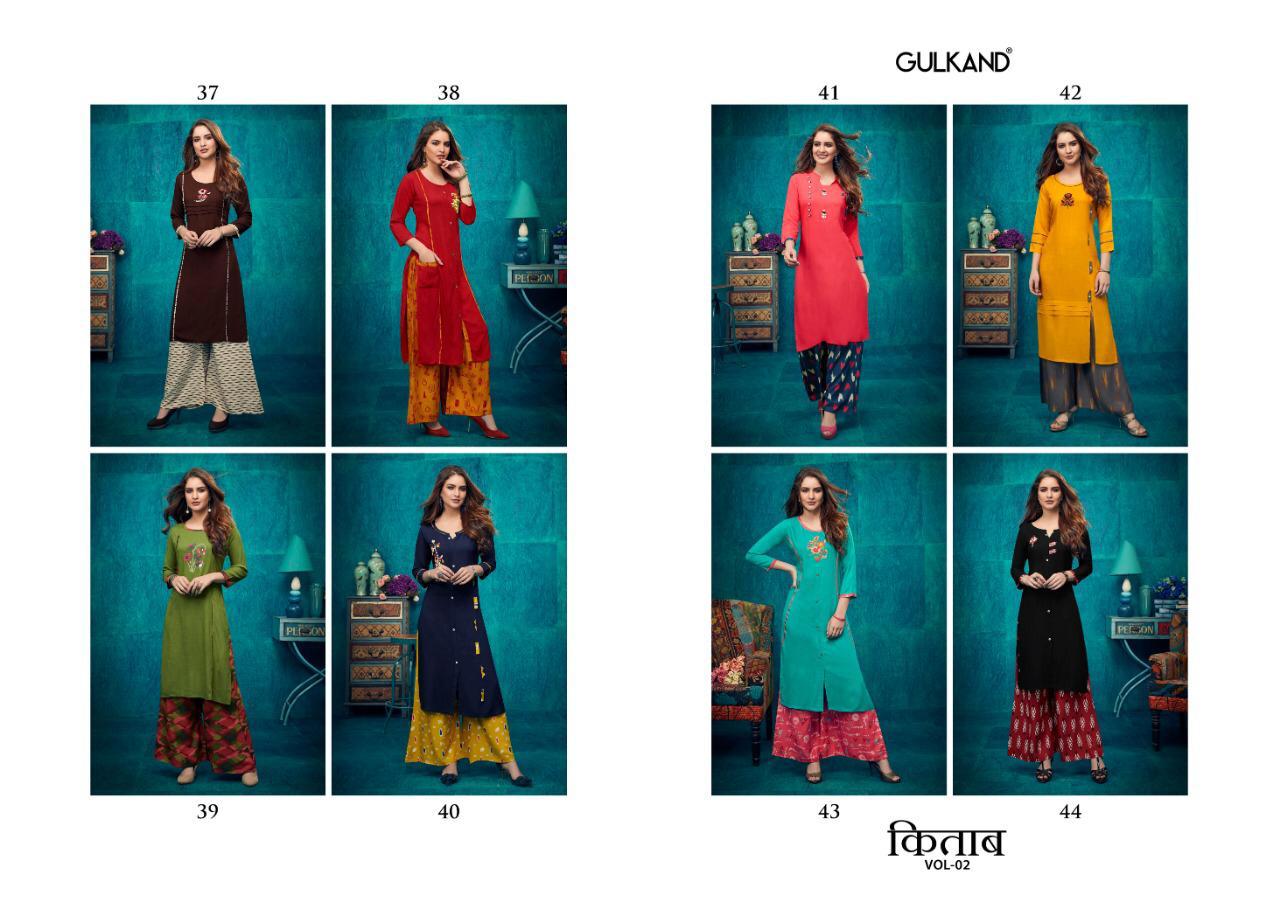 Kitaab Vol 2 By Gulkand Fashion Kurti With Palazzo Catalogue