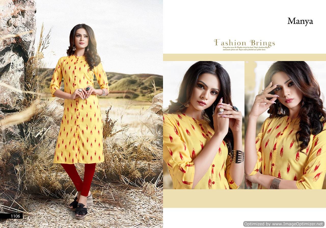 Namo By Manya Fashion Causal Wear Kurtis Catalogue