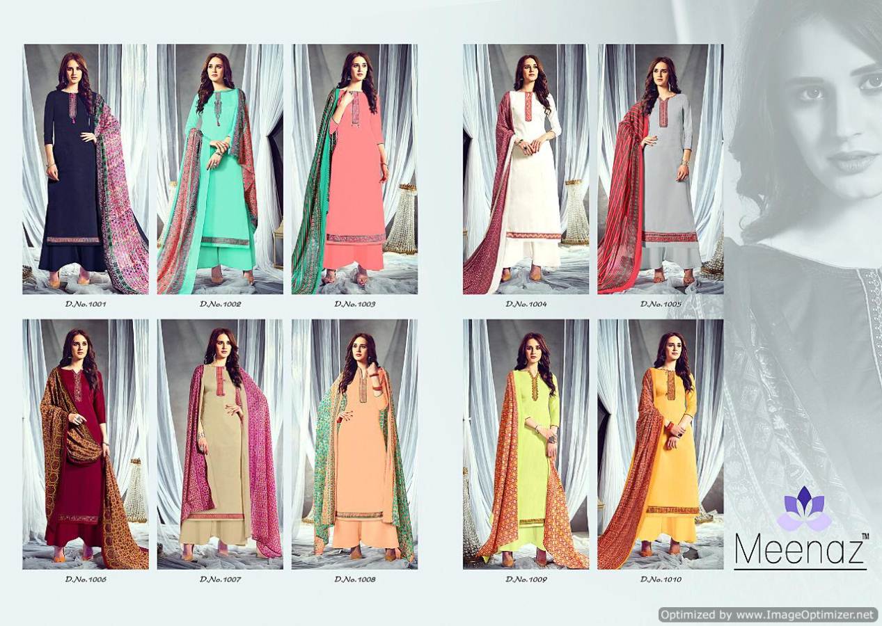 Azayra By Meenaz Fashion Designer Dress Materials Catalogue
