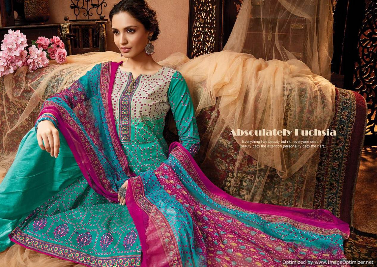 Satrangi Designer Dress Materials Catalogue By Meenaz Fashion