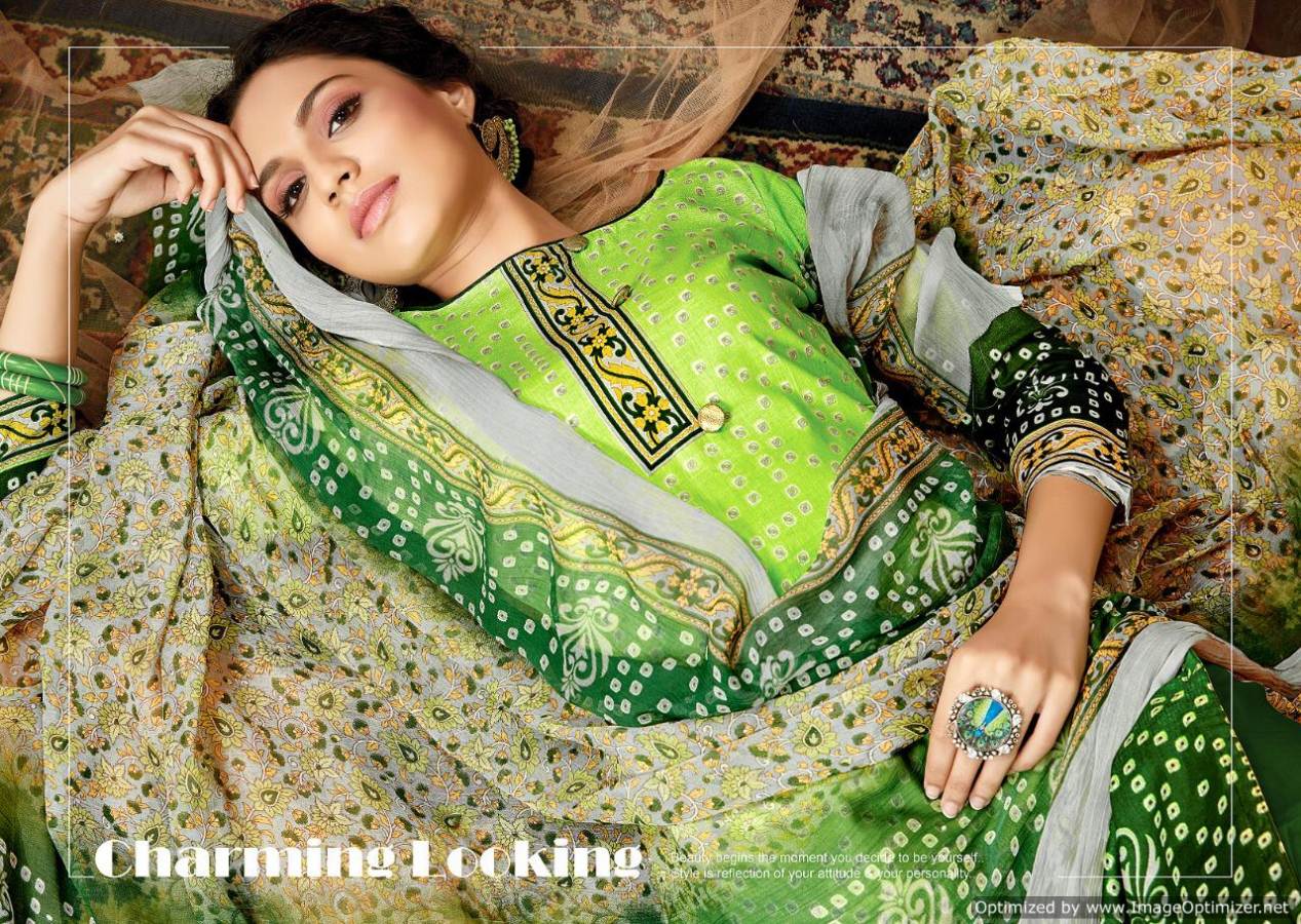 Satrangi Designer Dress Materials Catalogue By Meenaz Fashion