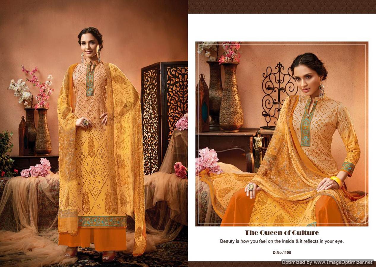 Satrangi Designer Dress Materials Catalogue By Meenaz Fashion