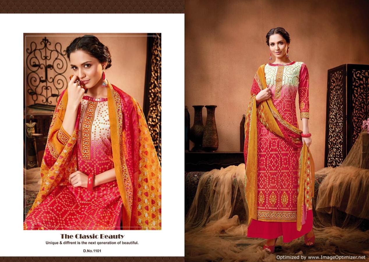 Satrangi Designer Dress Materials Catalogue By Meenaz Fashion