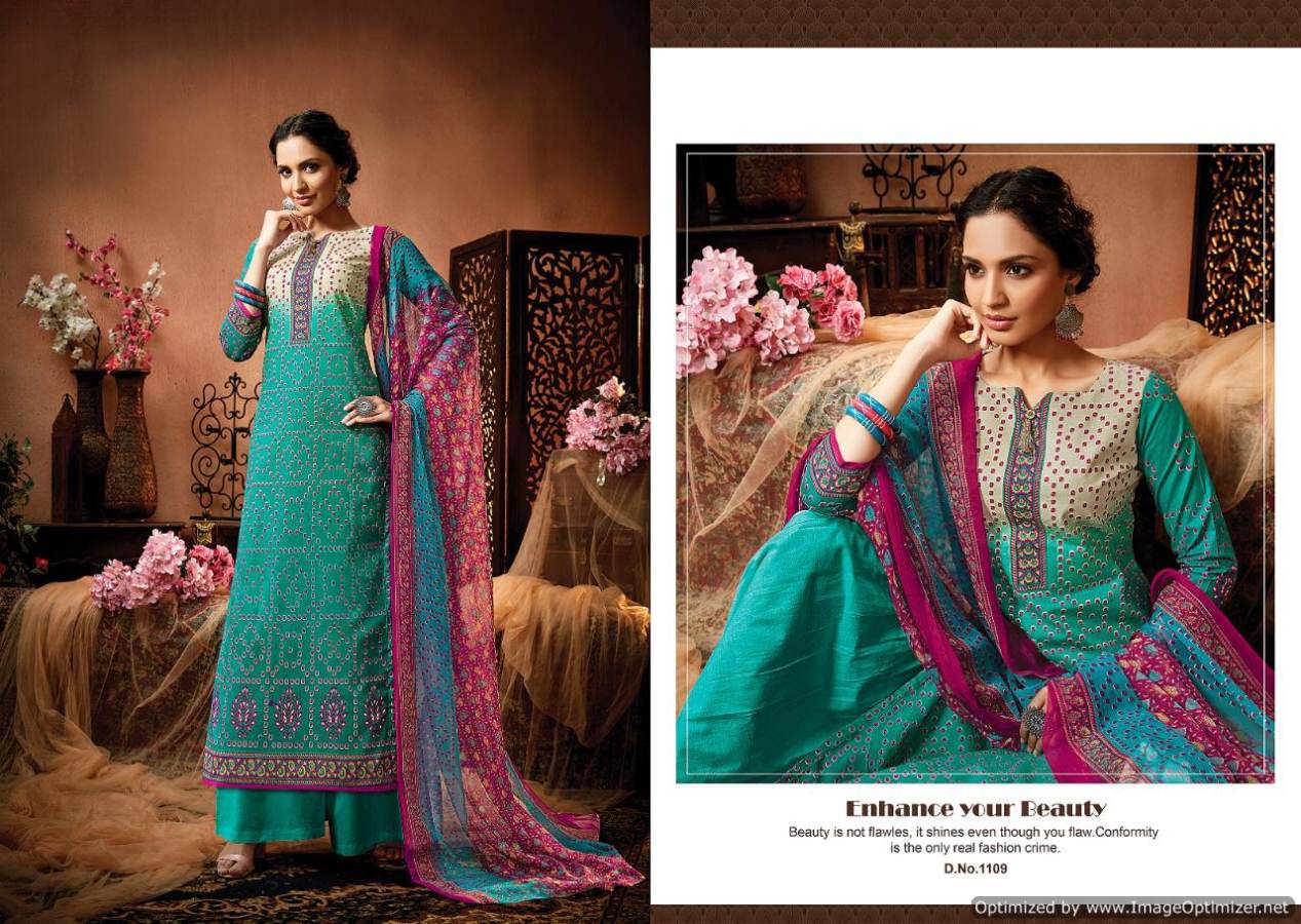 Satrangi Designer Dress Materials Catalogue By Meenaz Fashion