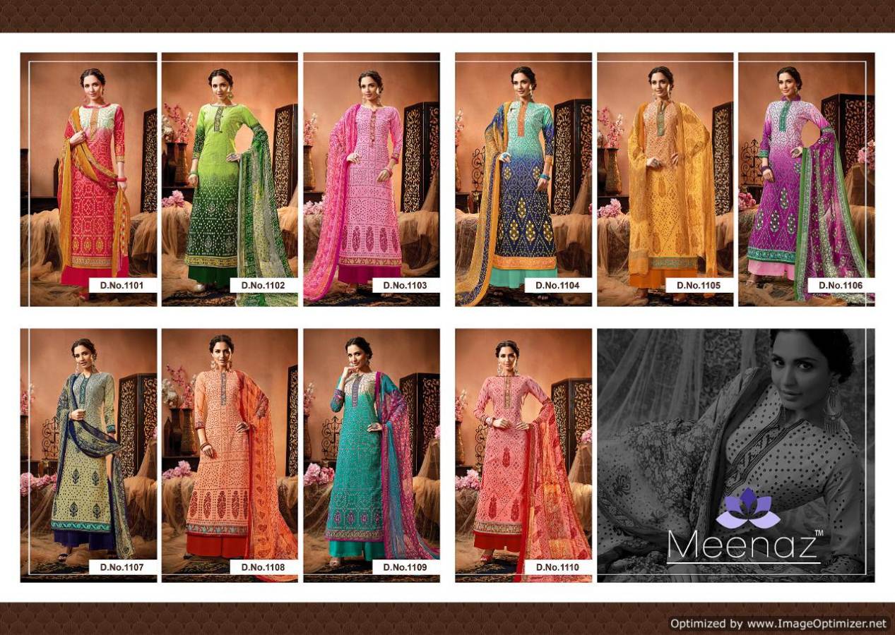Satrangi Designer Dress Materials Catalogue By Meenaz Fashion