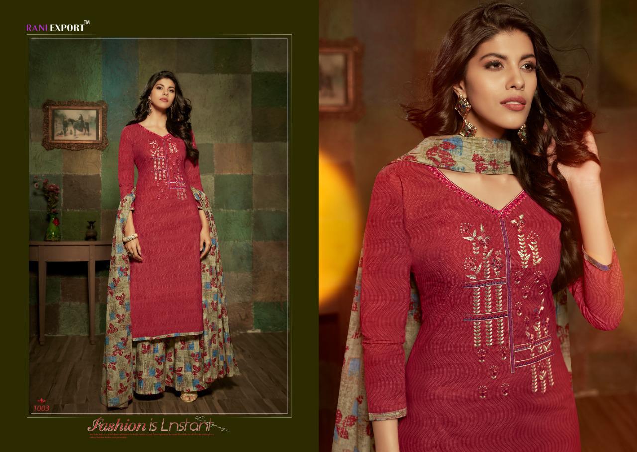 Rani Export By Kashida Kari Designer Dress Materials