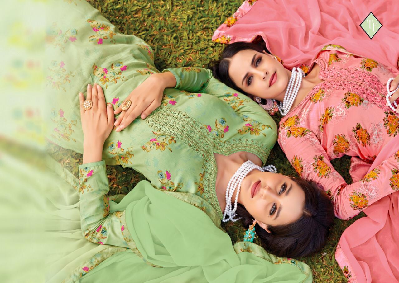 Saho Designer Dress Materials Catalogue By Tanishak Fashion