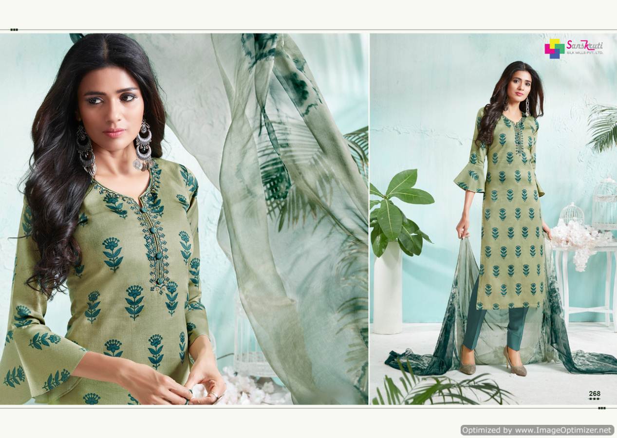 Shine Vol 1 Sanskruti Fashion Designer Dress Materials Catalogue