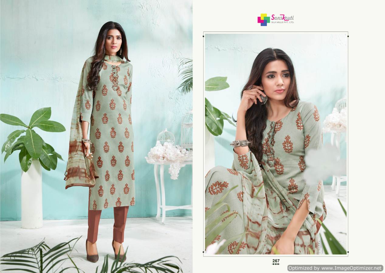 Shine Vol 1 Sanskruti Fashion Designer Dress Materials Catalogue