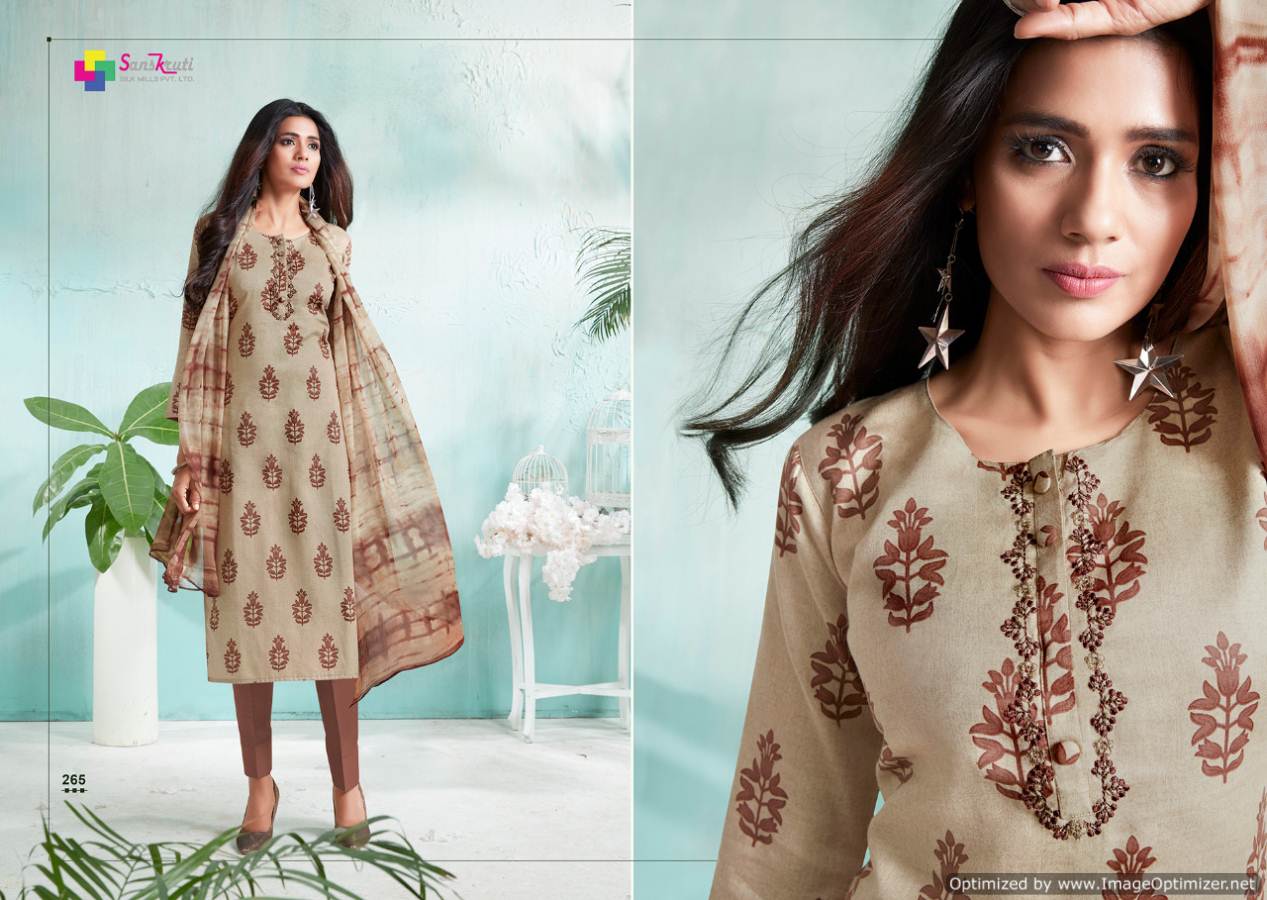 Shine Vol 1 Sanskruti Fashion Designer Dress Materials Catalogue