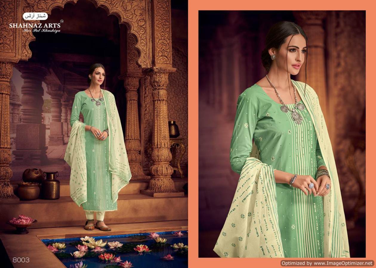Pose By Shahnaz Arts Designer Dress Materials Catalogue