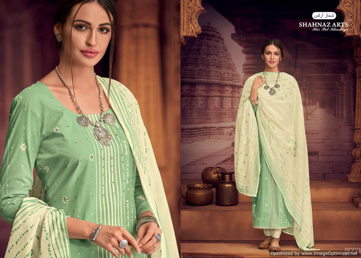 Pose By Shahnaz Arts Designer Dress Materials Catalogue
