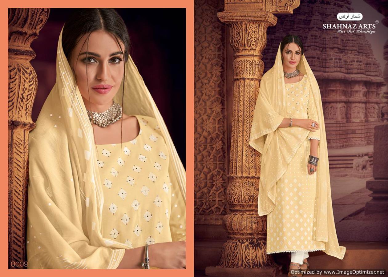 Pose By Shahnaz Arts Designer Dress Materials Catalogue