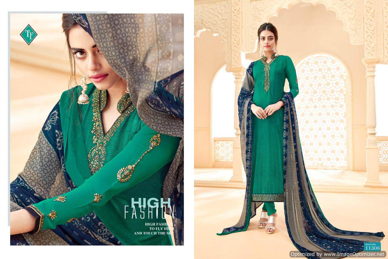 Royal Silk Vol 5 By Tanishk Fashion Churidar Dress Materials Catalogue