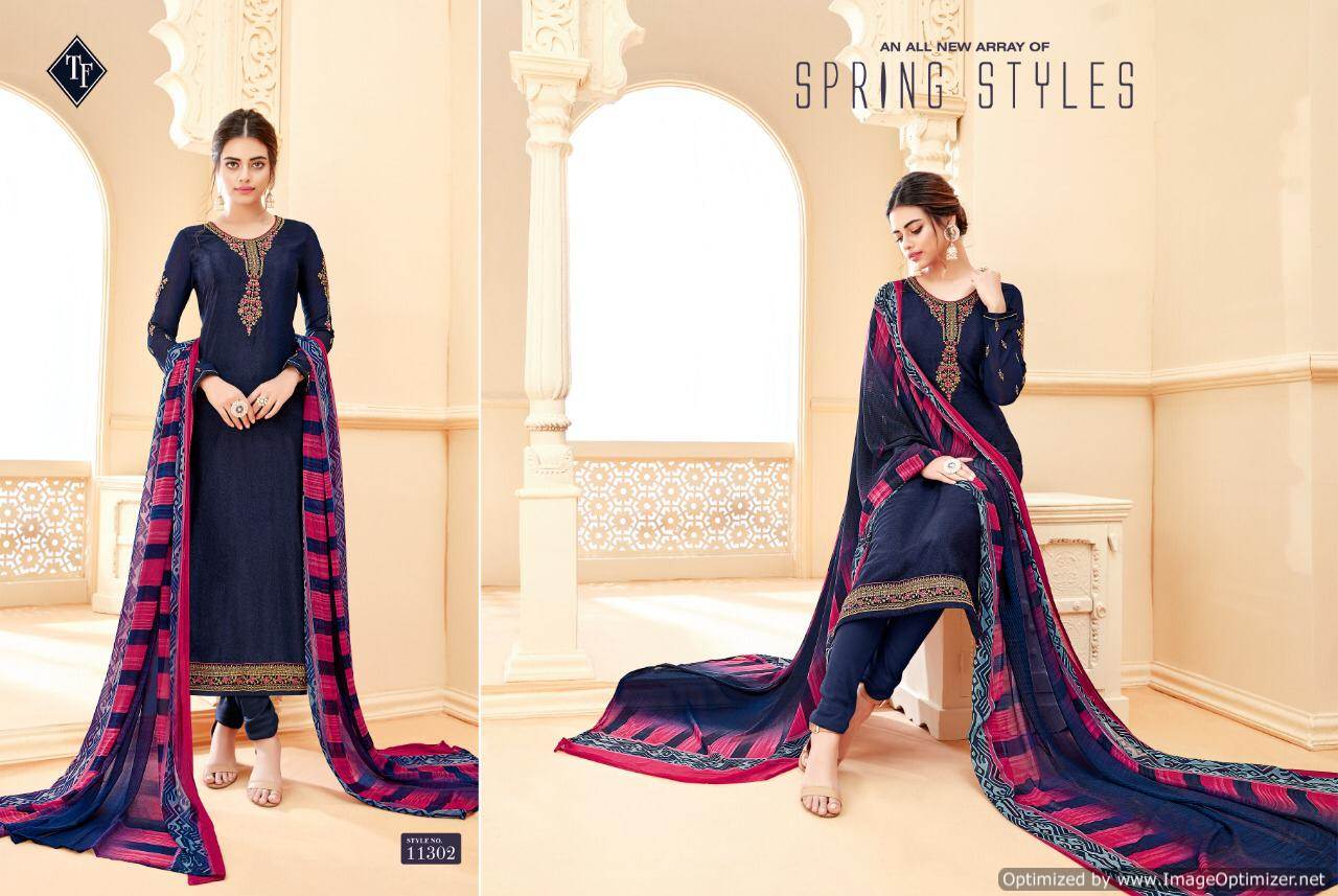 Royal Silk Vol 5 By Tanishk Fashion Churidar Dress Materials Catalogue