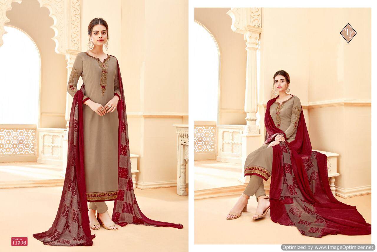 Royal Silk Vol 5 By Tanishk Fashion Churidar Dress Materials Catalogue