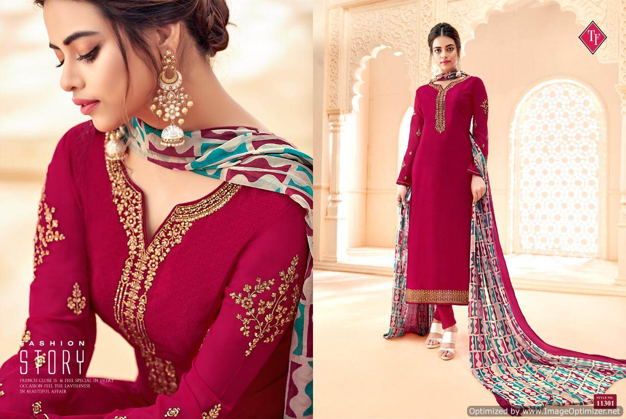 Royal Silk Vol 5 By Tanishk Fashion Churidar Dress Materials Catalogue