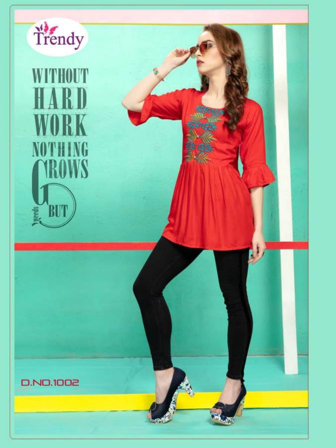 Trendy Amyraa Fancy Designer Rayon Kurti Catalogue