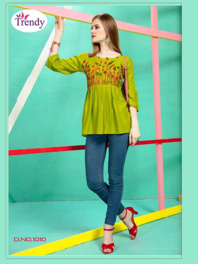 Trendy Amyraa Fancy Designer Rayon Kurti Catalogue