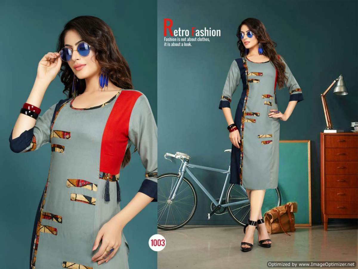 Delisha By Trendy Fashion Printed Kurtis Catalogue