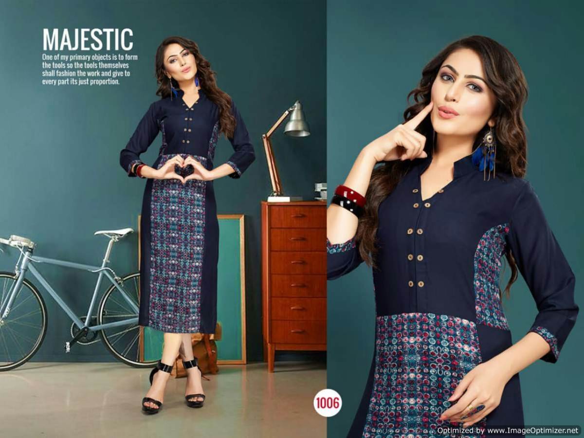 Delisha By Trendy Fashion Printed Kurtis Catalogue