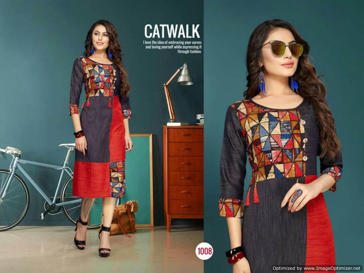 Delisha By Trendy Fashion Printed Kurtis Catalogue