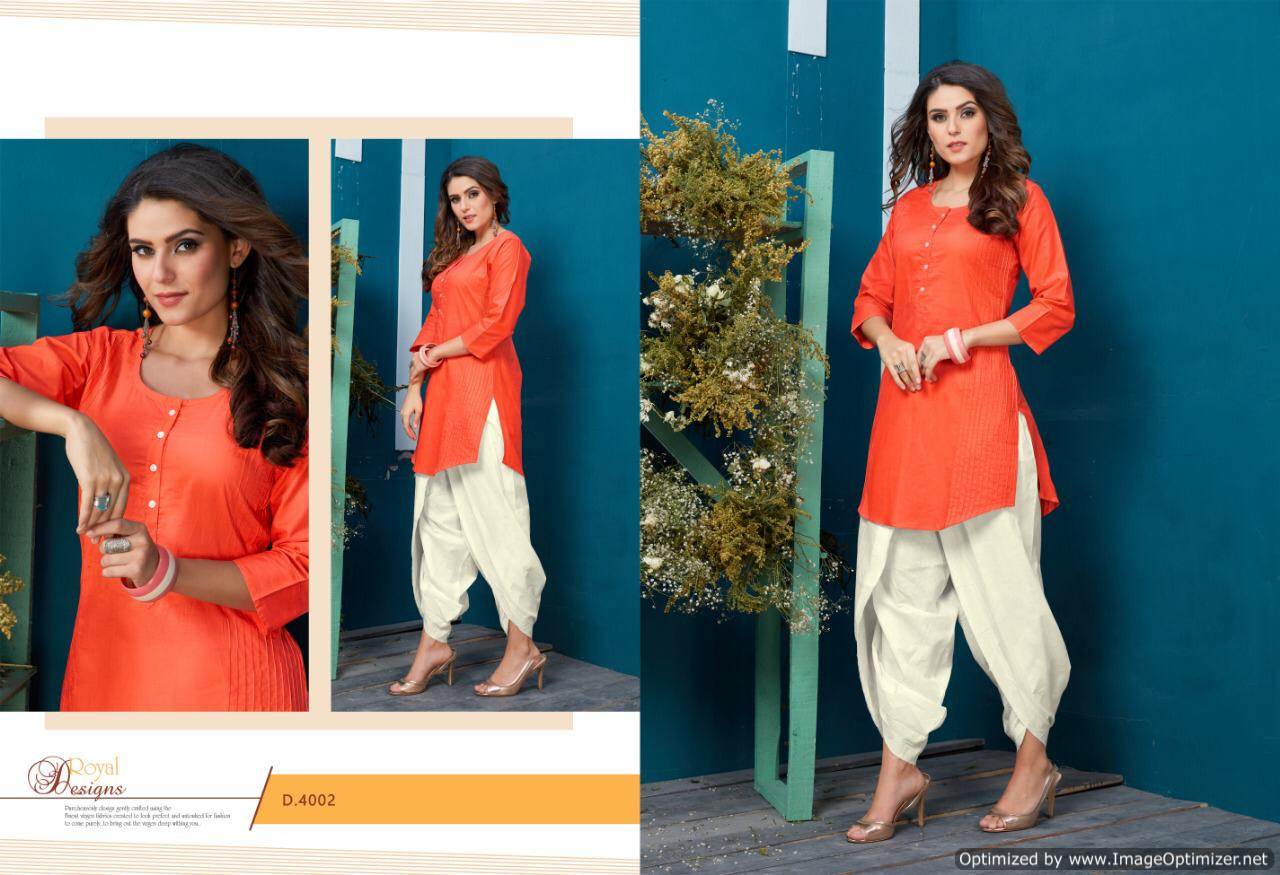 Trendz Vol 4 By Kalakari Fashion Designer Kurti With Bottom Catalogue