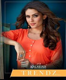 Trendz Vol 4 By Kalakari Fashion Designer Kurti With Bottom Catalogue