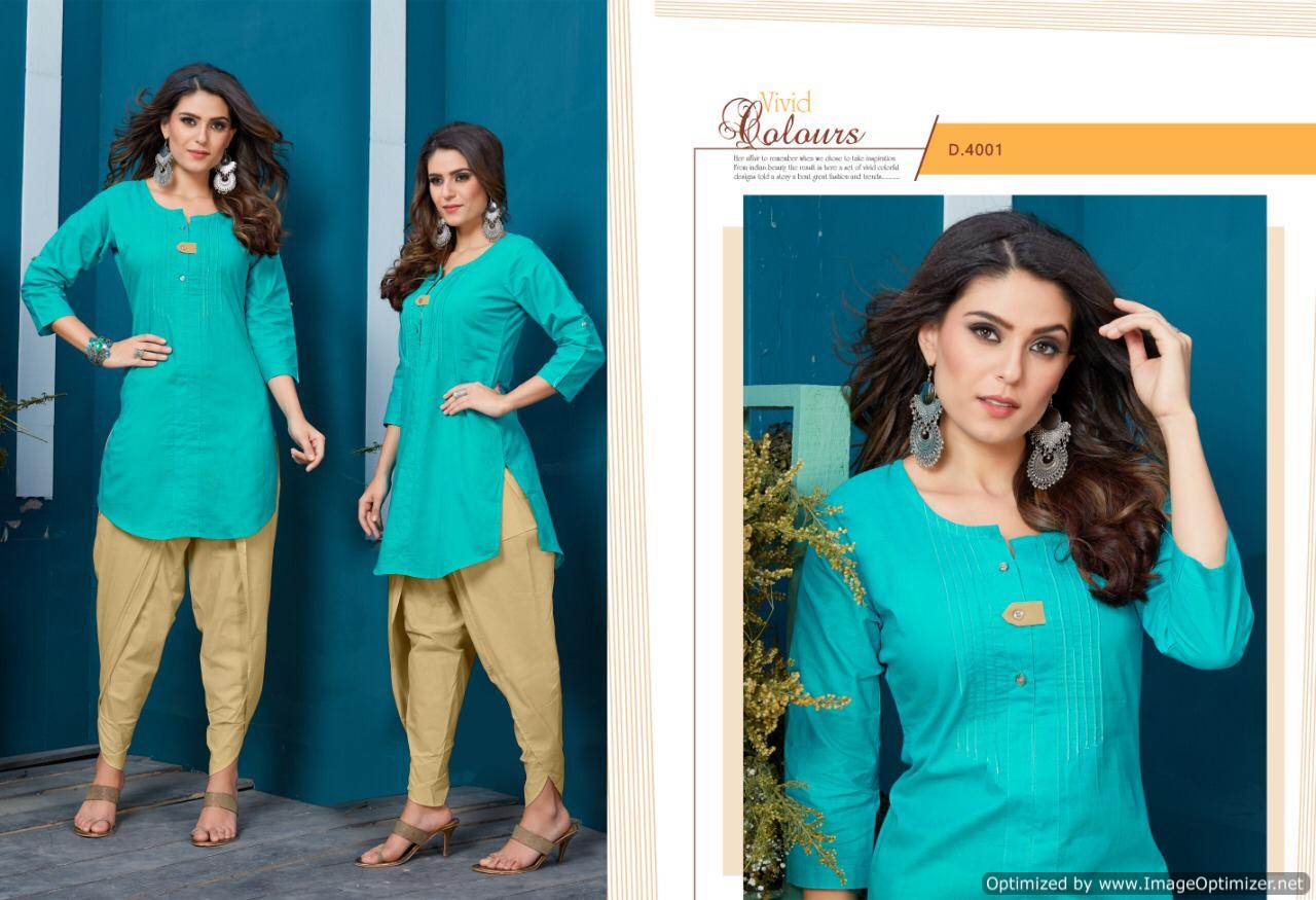 Trendz Vol 4 By Kalakari Fashion Designer Kurti With Bottom Catalogue