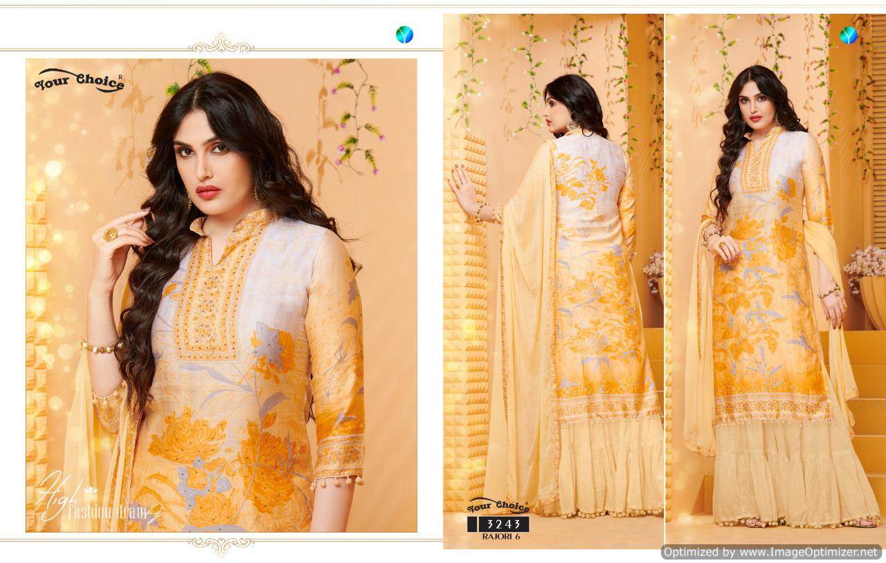 Rajori Vol 6 By Your Choice Cotton Salwar Kameez Catalogue