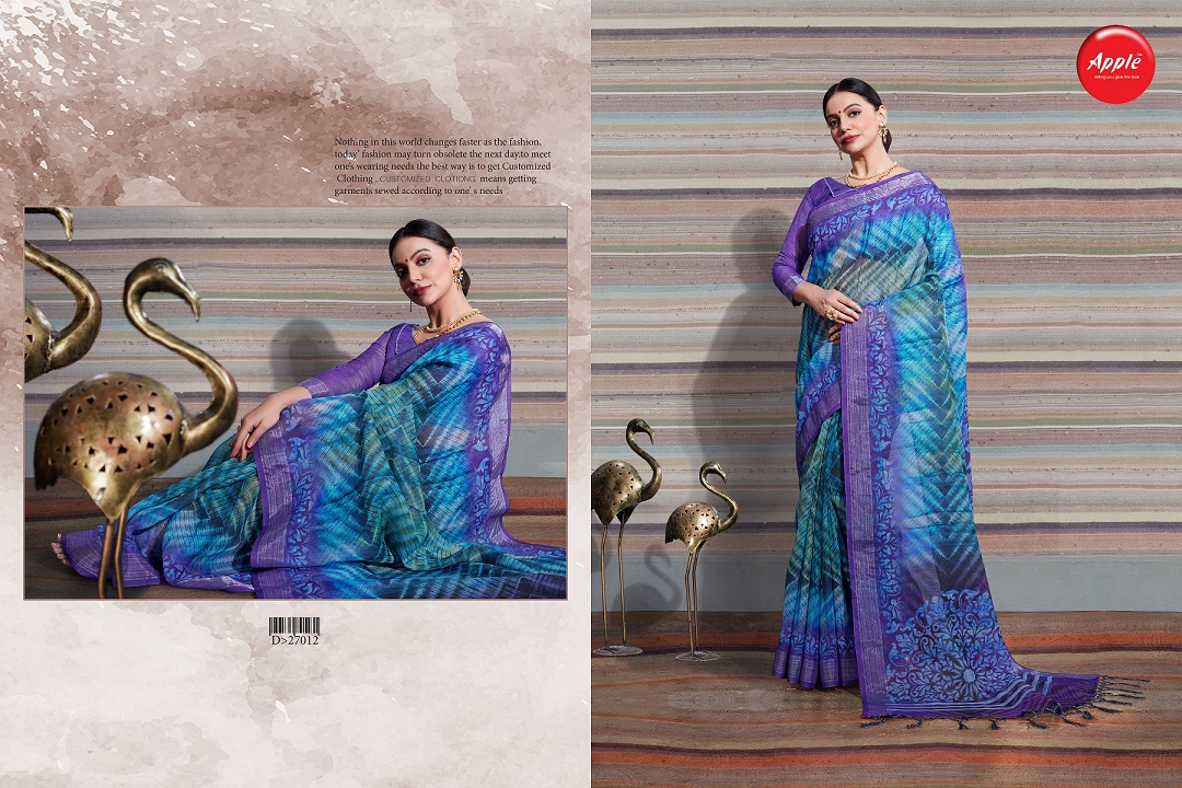Aaradhana Vol 6 By Apple Fashion Designer Printed Silk Sarees Catalogue