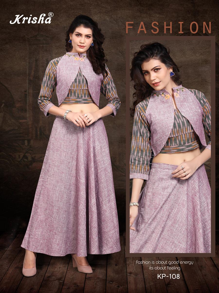 Krisha Fashion By Audi Cotton Kurti With Pant Collections.
