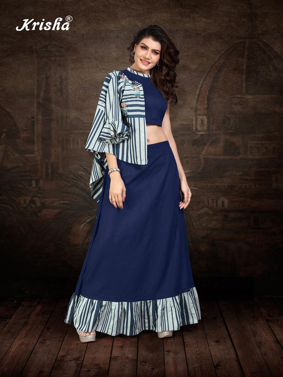 Krisha Fashion By Audi Cotton Kurti With Pant Collections.