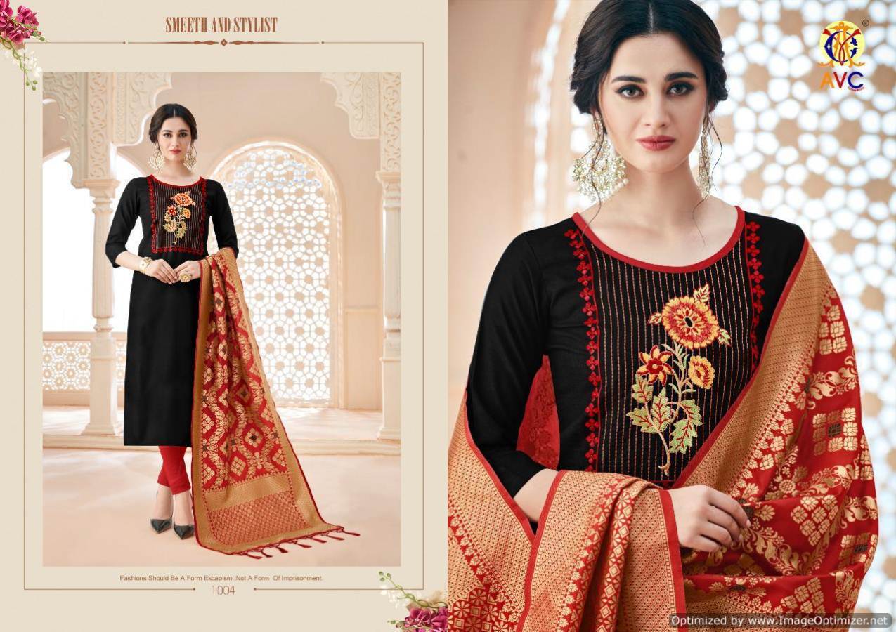Avc By Minakari Designer Cotton Dress Materials Catalogue
