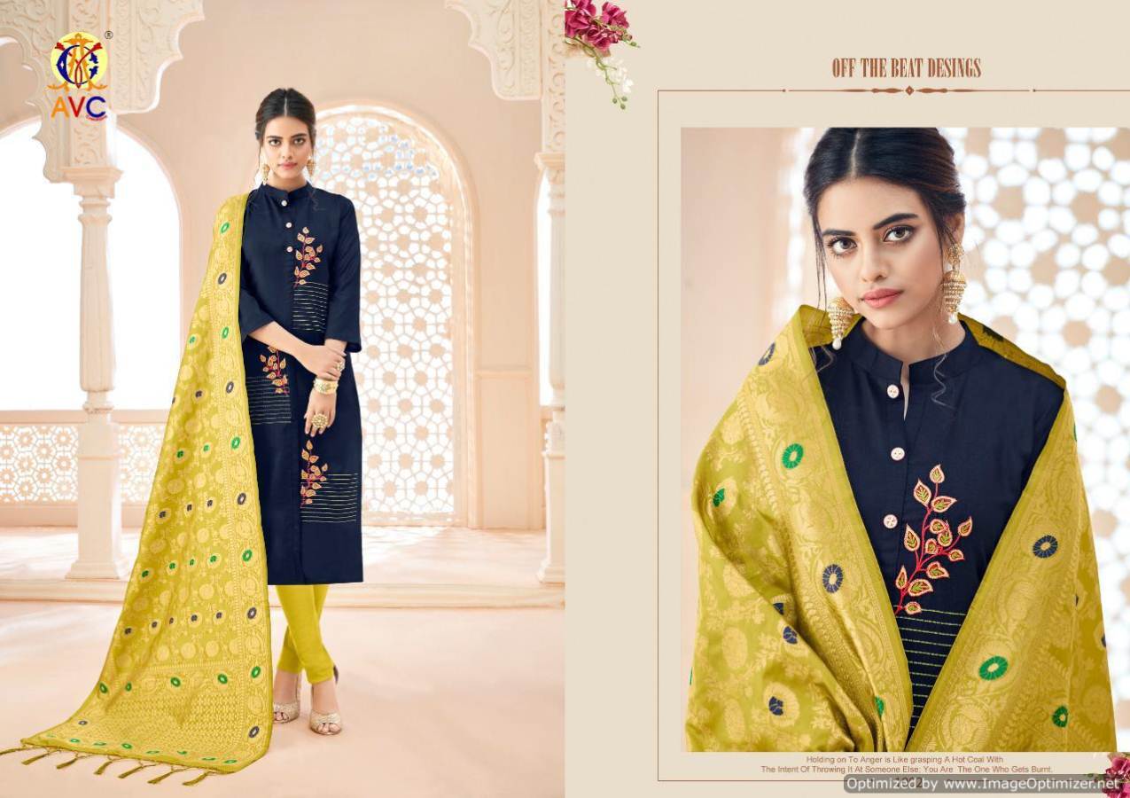 Avc By Minakari Designer Cotton Dress Materials Catalogue