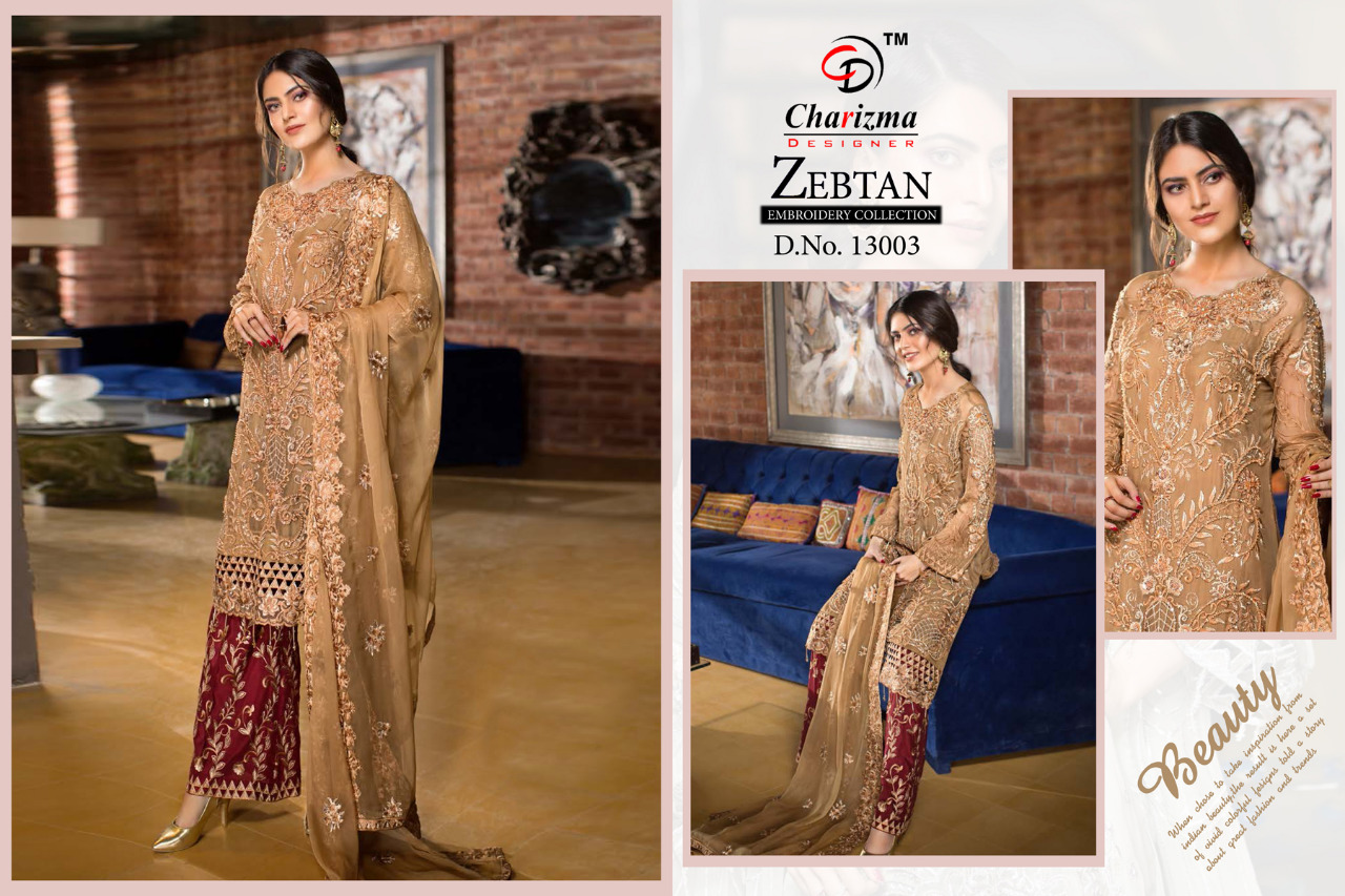 Zebtan By Charizma Designer Palazzo Salwar Kameez Catalogue