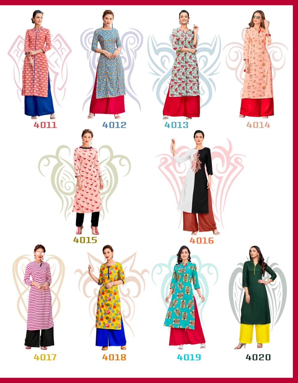 Garden City Vol 4 Rayon Printed Kurtis Catalogue
