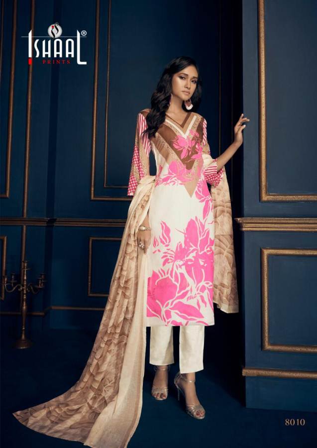 Gulmohar Vol 8 By Ishaal Prints Designer Dress Materials Catalogue