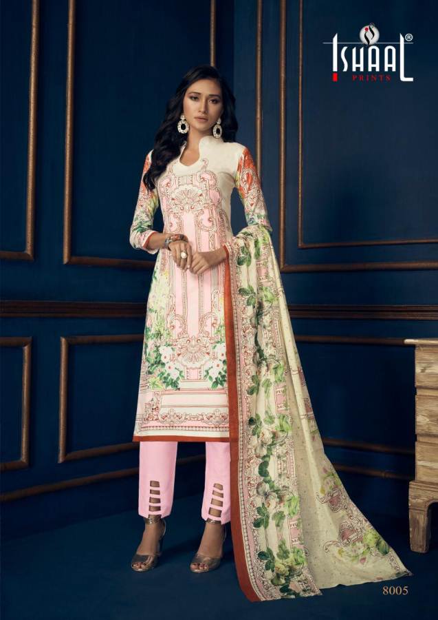 Gulmohar Vol 8 By Ishaal Prints Designer Dress Materials Catalogue