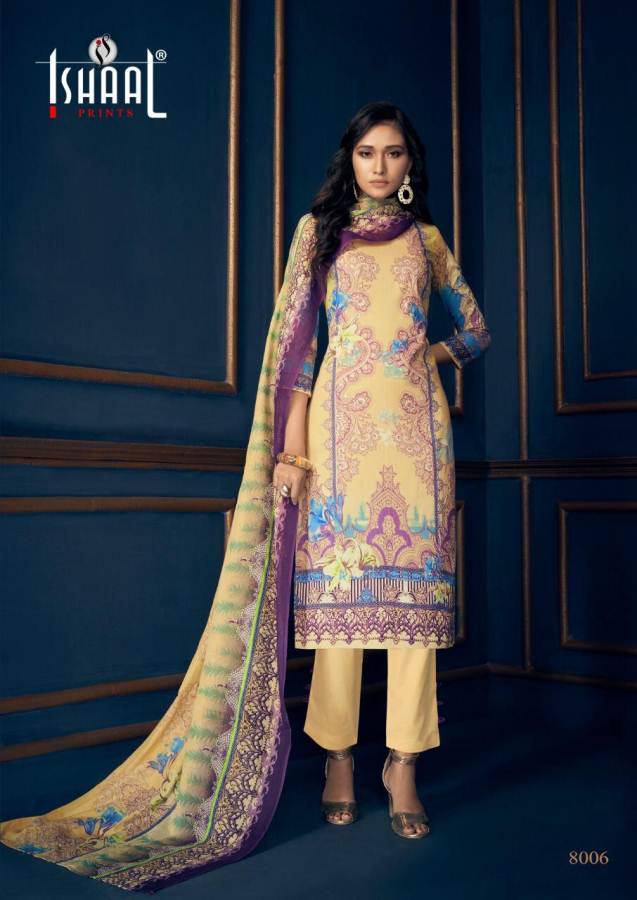 Gulmohar Vol 8 By Ishaal Prints Designer Dress Materials Catalogue