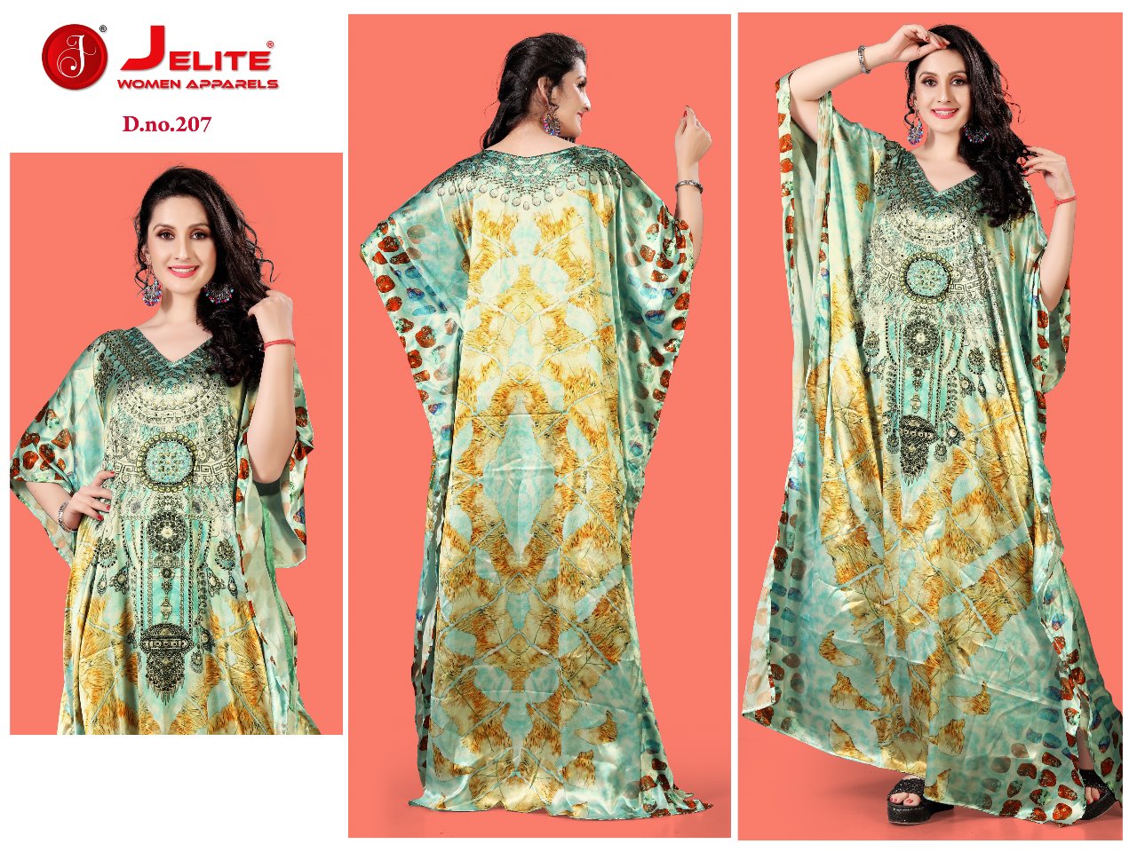 Kaftans Vol 2 By Jelite Long Kurtis Catalogue