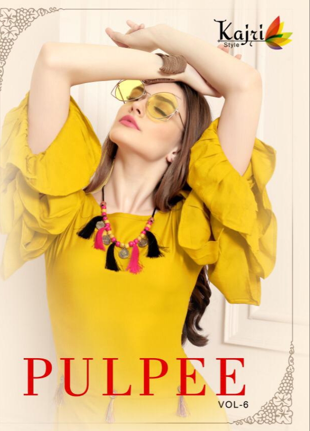 Pulpee Vol 6 By Kajri Style Long Gown Style Kurtis Catalogue