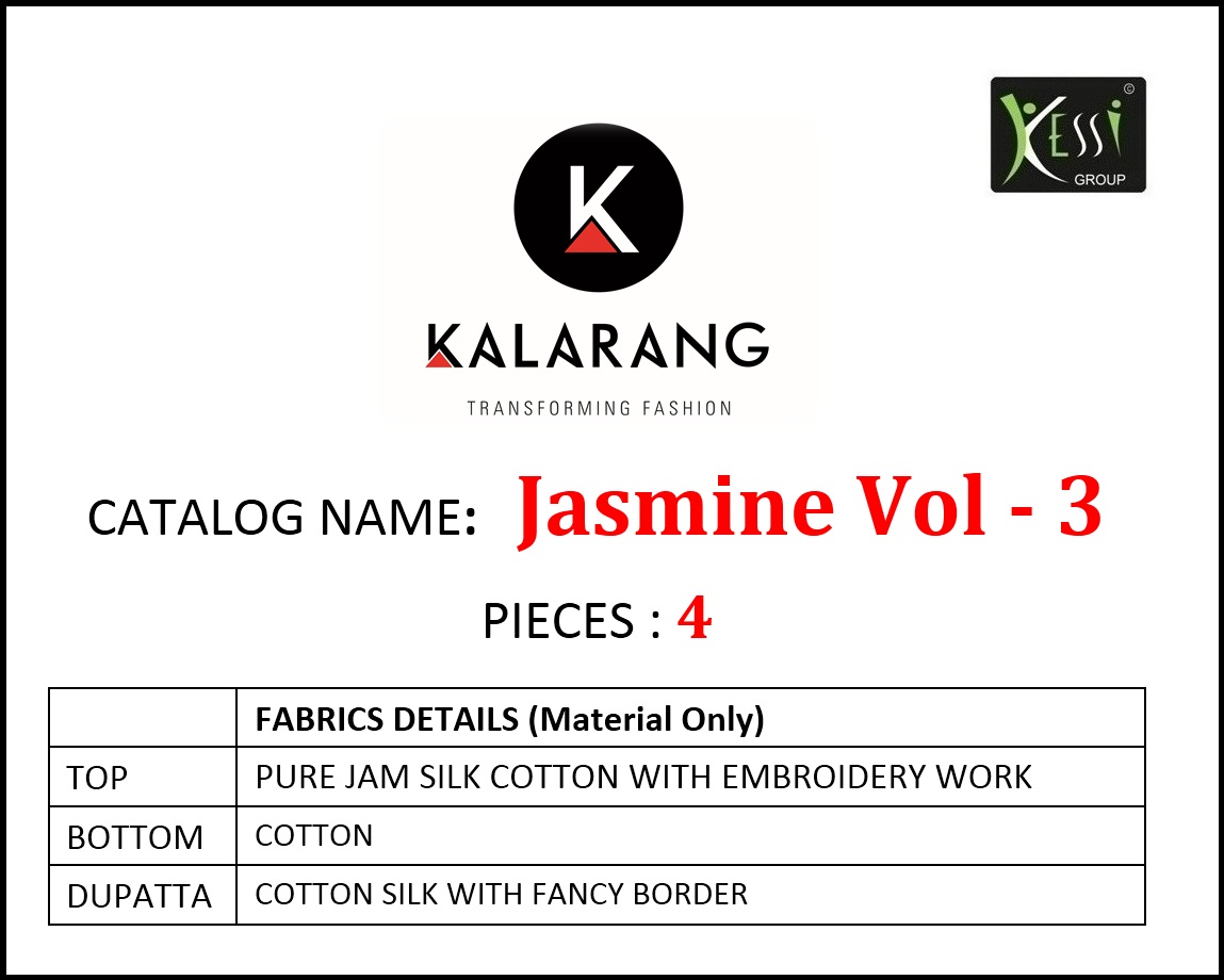 Kalarang Jasmine Vol 3 Wedding Dresees Catalogue