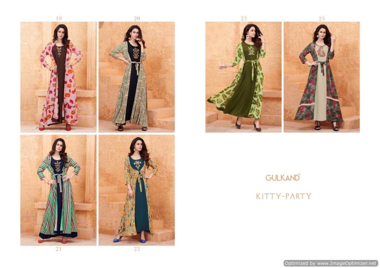 Kitty Party By Gulkand Fashion Long Kurtis Catalogue